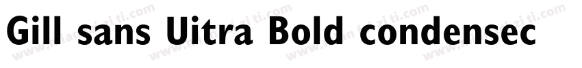 Gill sans Uitra Bold condensec字体转换